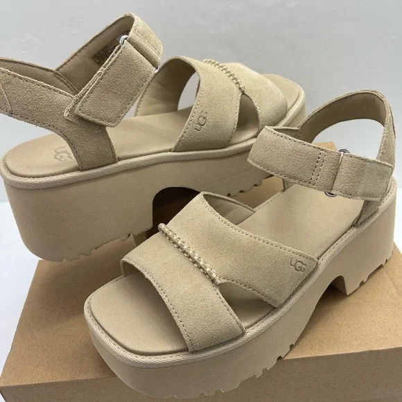 UGG NEW HEIGHTS ANKLE STRAP W9 PLATFORM HEELED SANDALS Beige 
MDSD Mustard Seed - Picture 10 of 16